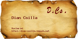 Dian Csilla névjegykártya