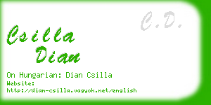 csilla dian business card